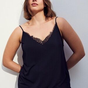H&M Black Lace Trim Camisole